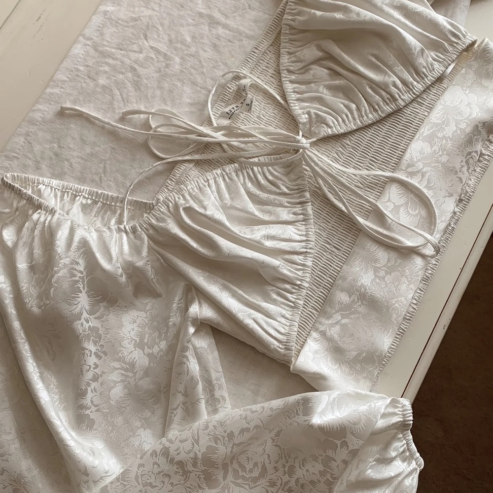 White Satin Top